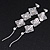 Long Silver Tone Floral Filigree Drop Earrings - 12.5cm Length - view 9
