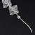 Long Silver Tone Floral Filigree Drop Earrings - 12.5cm Length - view 6