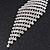 Long Top Grade Austrian Crystal Mesh Earrings In Silver Plating - 8cm L - view 6