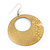 Gold/Yellow Cut-Out Floral Hoop Earrings - 6cm Length - view 3