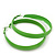 Large Salad Green Enamel Hoop Earrings - 5.5cm Diameter - view 4