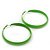 Large Salad Green Enamel Hoop Earrings - 5.5cm Diameter - view 5