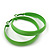 Large Salad Green Enamel Hoop Earrings - 55mm Diameter - view 4