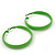 Large Salad Green Enamel Hoop Earrings - 55mm Diameter - view 5