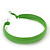 Large Salad Green Enamel Hoop Earrings - 55mm Diameter - view 6
