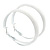 Medium White Enamel Hoop Earrings - 45mm Diameter