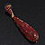 Luxury Red Crystal Teardrop Earrings In Gold Plating - 7.5cm Length - view 9