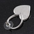 Romantic Crystal 'Heart' Drop Earrings In Silver Plating - 3.5cm Length - view 4