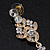 Bridal Clear Cz Chandelier Drop Earring In Gold Plating - 8cm Length - view 5