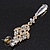 Bridal Clear Cz Chandelier Drop Earring In Gold Plating - 8cm Length - view 11