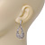 Bridal Crystal Teardrop Earrings In Rhodium Plating - 4cm Length - view 2