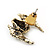 Burn Gold 'Skull & Wings' Stud Earrings - 15mm Length - view 2