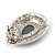 Burn Silver Sky Blue Jewelled Teardrop Stud Earrings - 3cm Length - view 4