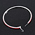 Oversized Slim Red Crystal Hoop Earrings In Rhodium Plating - 7cm Diameter - view 6