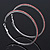 Oversized Slim Red Crystal Hoop Earrings In Rhodium Plating - 7cm Diameter - view 5