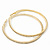Large Slim Austrian Crystal Hoop Earrings In Gold Plating - 7cm D - view 4