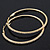 Large Slim Austrian Crystal Hoop Earrings In Gold Plating - 7cm D - view 8
