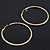 Large Slim Austrian Crystal Hoop Earrings In Gold Plating - 7cm D - view 10