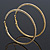 Large Slim Austrian Crystal Hoop Earrings In Gold Plating - 7cm D - view 5