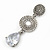 Bridal Clear Swarovski Crystal and CZ Chandelier Earrings In Silver Plating - 60mm Length - view 10