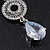 Bridal Clear Swarovski Crystal and CZ Chandelier Earrings In Silver Plating - 60mm Length - view 7
