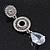 Bridal Clear Swarovski Crystal and CZ Chandelier Earrings In Silver Plating - 60mm Length - view 5