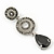Grey Swarovski Crystal and CZ Teardrop Chandelier Earrings In Silver Plating - 60mm Length - view 4