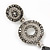 Grey Swarovski Crystal and CZ Teardrop Chandelier Earrings In Silver Plating - 60mm Length - view 6