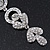 Long Luxury Clear Crystal Drop Earrings In Rhodium Plating - Length 9cm - view 6