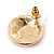 2 Pairs Neon Enamel Round Stud Earring Set In Gold Plating - 18mm Diameter - view 4