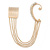 1 Pc AB Crystal Ear Cuff With Comb In Gold Plating - Only For The Right Ear