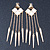 Long Milky White Acrylic Bead Spike Dangle Earrings In Gold Plating - 12cm Length - view 3