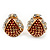 Children's/ Teen's / Kid's Small Red Enamel Crystal 'Ladybug' Stud Earrings In Gold Plating - 10mm Length - view 5