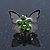 Teen Rhodium Plated Light Green Crystal 'Butterfly' Stud Earrings - 15mm Width - view 3