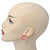 Teen Skulls and Spikes Small Hoop Earrings in Bright Pink (Silver Tone) - 30mm Width - view 7