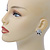 AB Crystal 'Skull & Crossbones' Stud Earrings In Rhodium Plating - 20mm Length - view 6