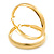 Medium Bright Gold Tone Etched Hoop Earrings - 55mm Diameter - view 6