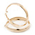 Large Polished Gold Plated Hoop Earrings - 45mm Diameter - view 2