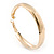 Large Polished Gold Plated Hoop Earrings - 45mm Diameter - view 11