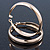 Large Polished Gold Plated Hoop Earrings - 45mm Diameter - view 4