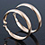 Large Polished Gold Plated Hoop Earrings - 45mm Diameter - view 3