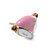 Children's/ Teen's / Kid's Tiny Pink/ White Enamel 'Fox' Stud Earrings In Gold Plating - 10mm Width - view 3