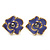 Children's/ Teen's / Kid's Small Purple Enamel 'Flower' Stud Earrings In Gold Plating - 10mm Length