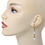 Vintage Inspired Simulated Pearl Bead Drop Earrings In Gold Tone - 50mm Length - view 2