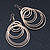 Gold Tone Hoop Earrings - 80mm L