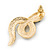 Gold Tone, Black Enamel, Crystal Snake Stud Earrings - 37mm Length - view 6