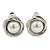 Small Button Shape Pearl Clip On Earrings In Rhodium Plating - 16mm Diameter - view 3