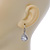 Classic Cz Teardrop Earrings With Leverback Closure In Rhodium Plating - 30mm Length - view 3