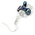 Peacock Freshwater Pearl, Clear Crystal Cluster Drop Earrings In Silver Tone - 40mm L - view 3