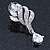Bridal/ Wedding/ Prom Clear Cz Leaf Drop Earrings In Rhodium Plating - 45mm L - view 5